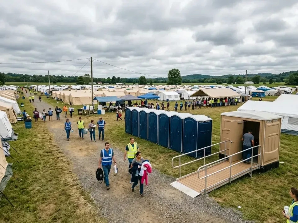 disaster-relief-camp-restrooms-010 — frequently asked questions, Dumpster & Portable Bathrooms Rental in West Union, IA